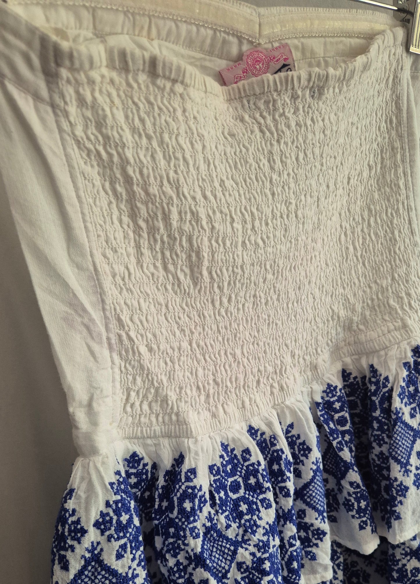SUPERDRY haljina, pamuk s vezom