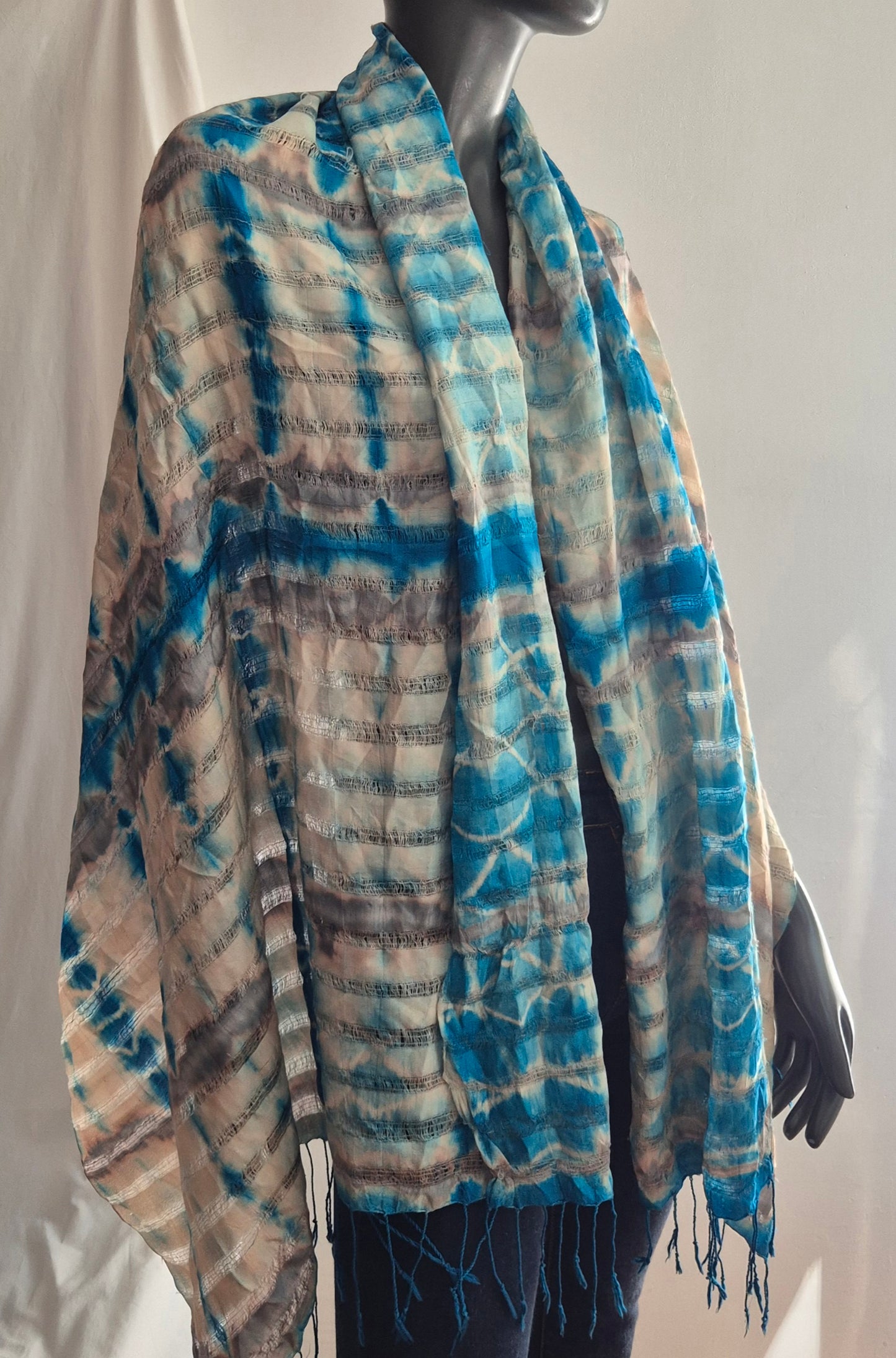 šal batik uzorka, svila
