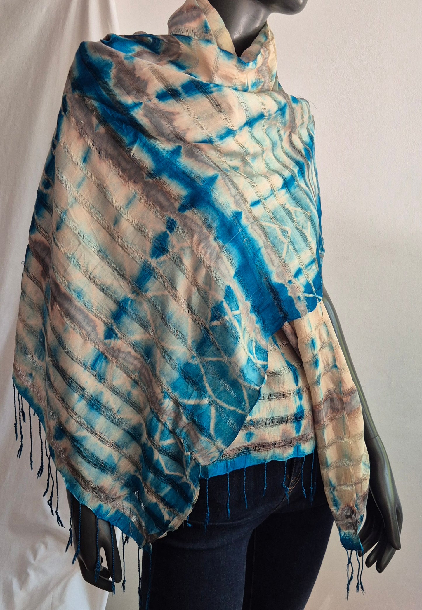 šal batik uzorka, svila