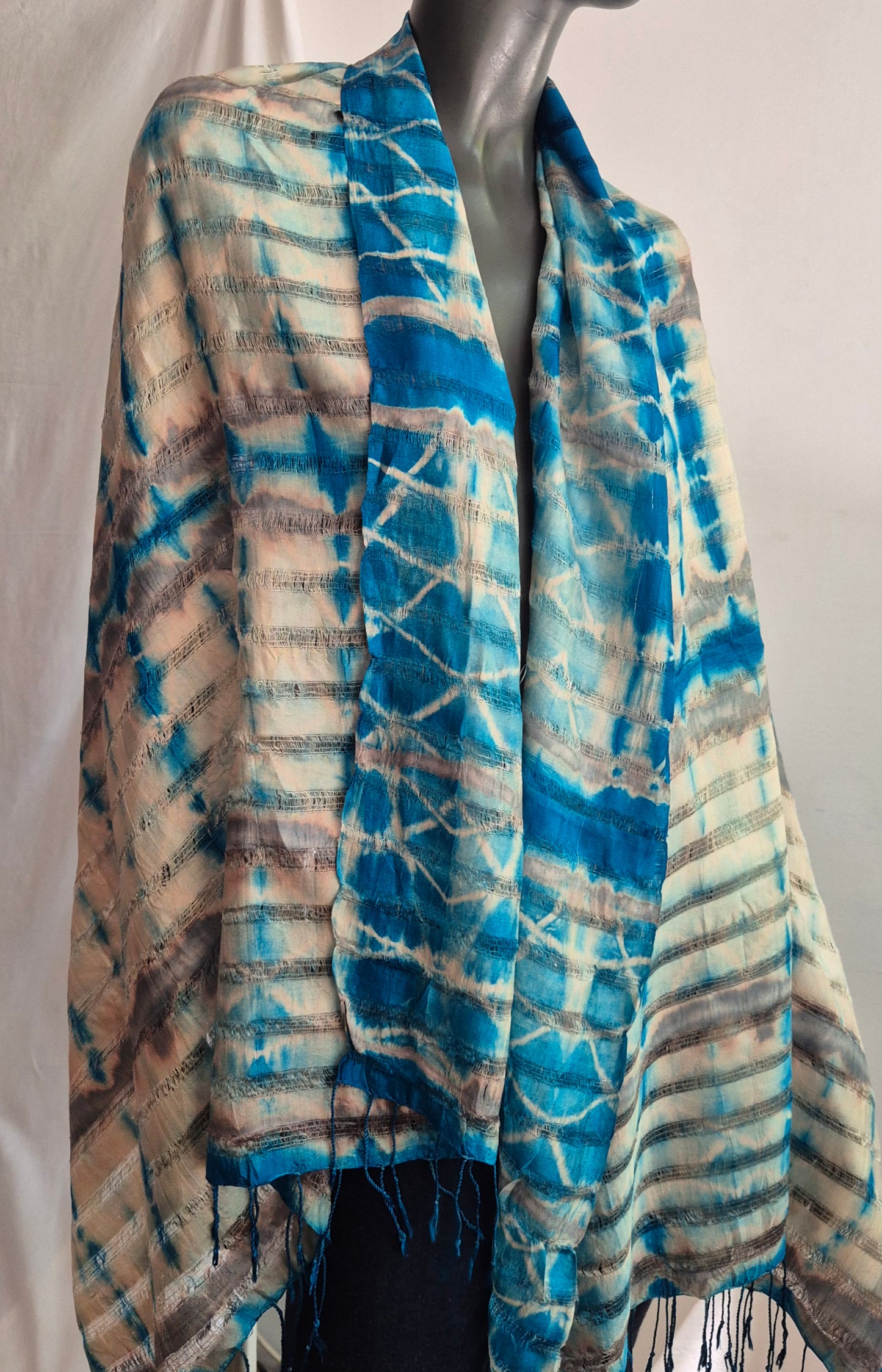 šal batik uzorka, svila
