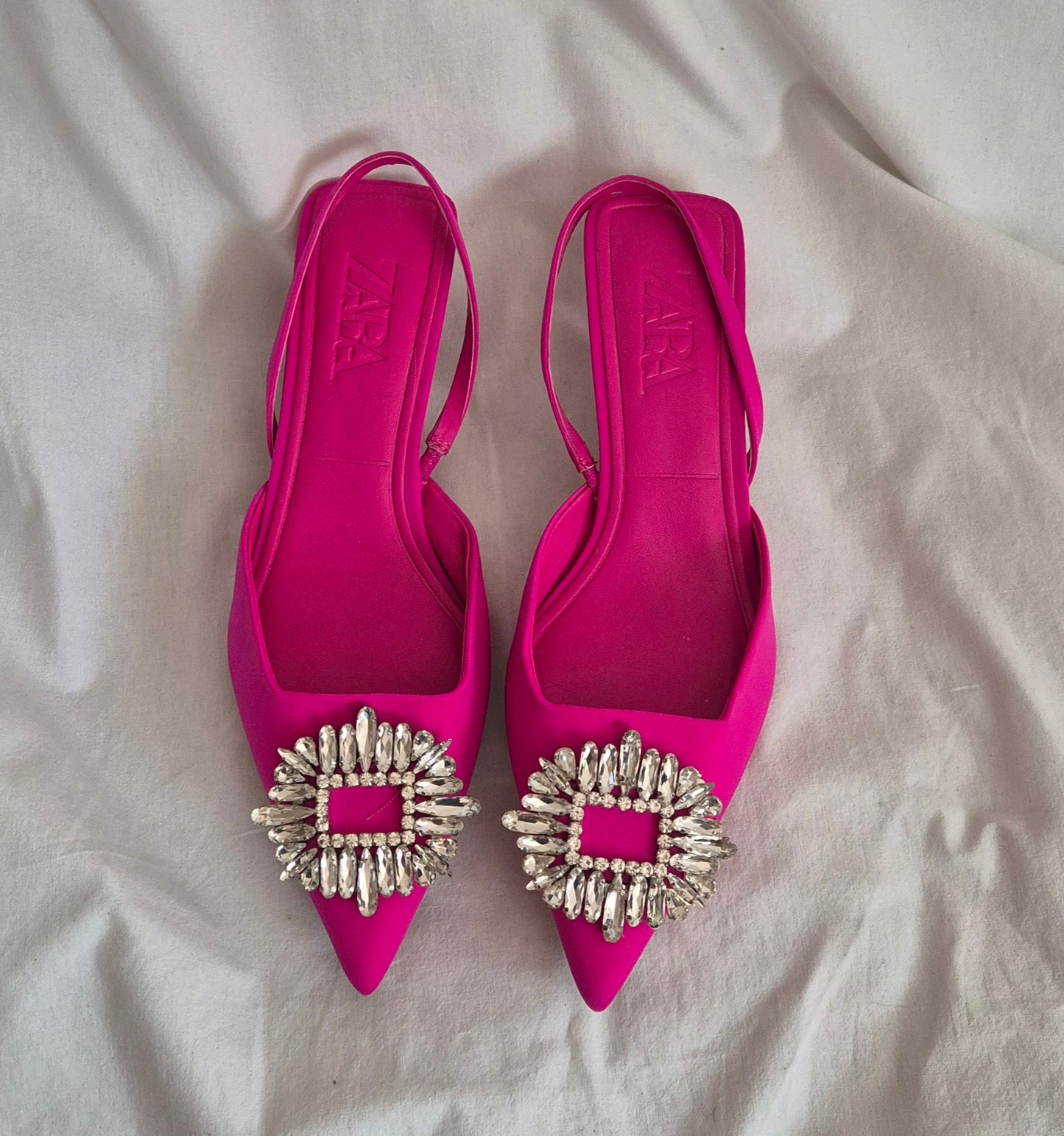 ZARA fuksija slingback cipele, 38