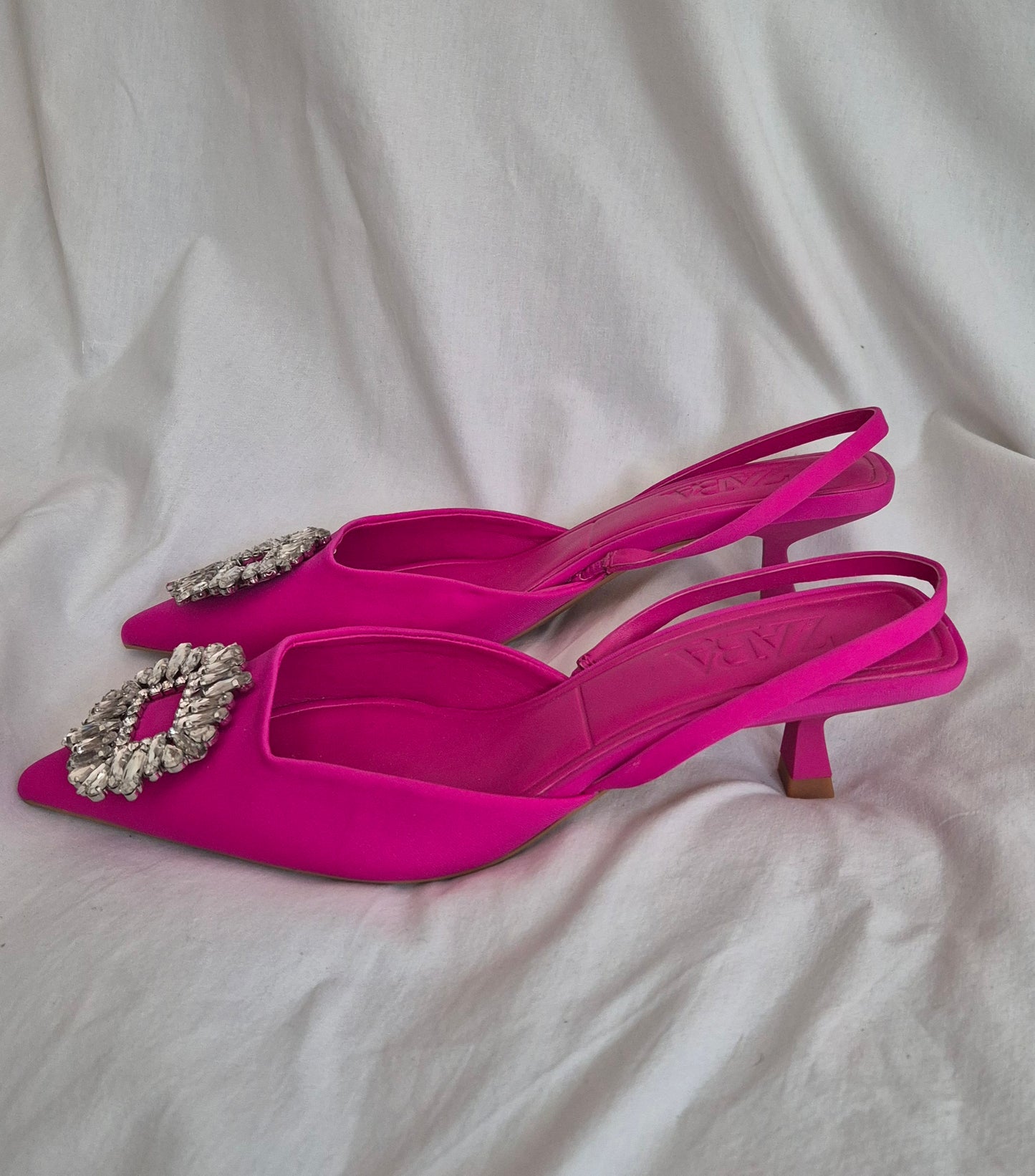ZARA fuksija slingback cipele, 38