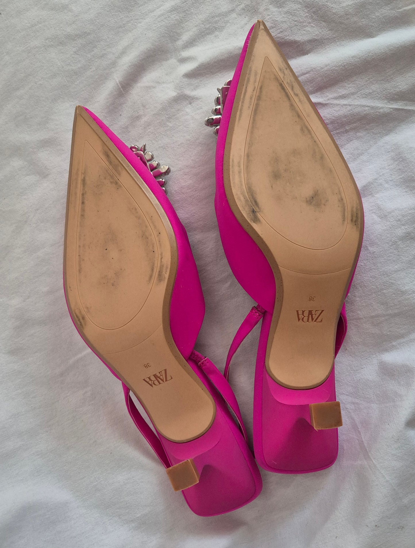ZARA fuksija slingback cipele, 38