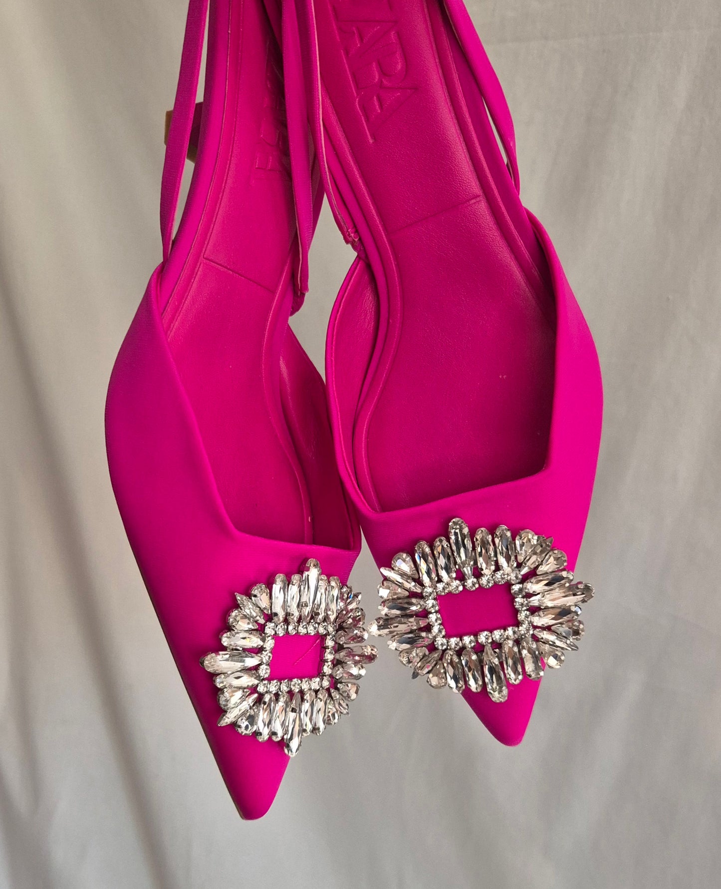 ZARA fuksija slingback cipele, 38