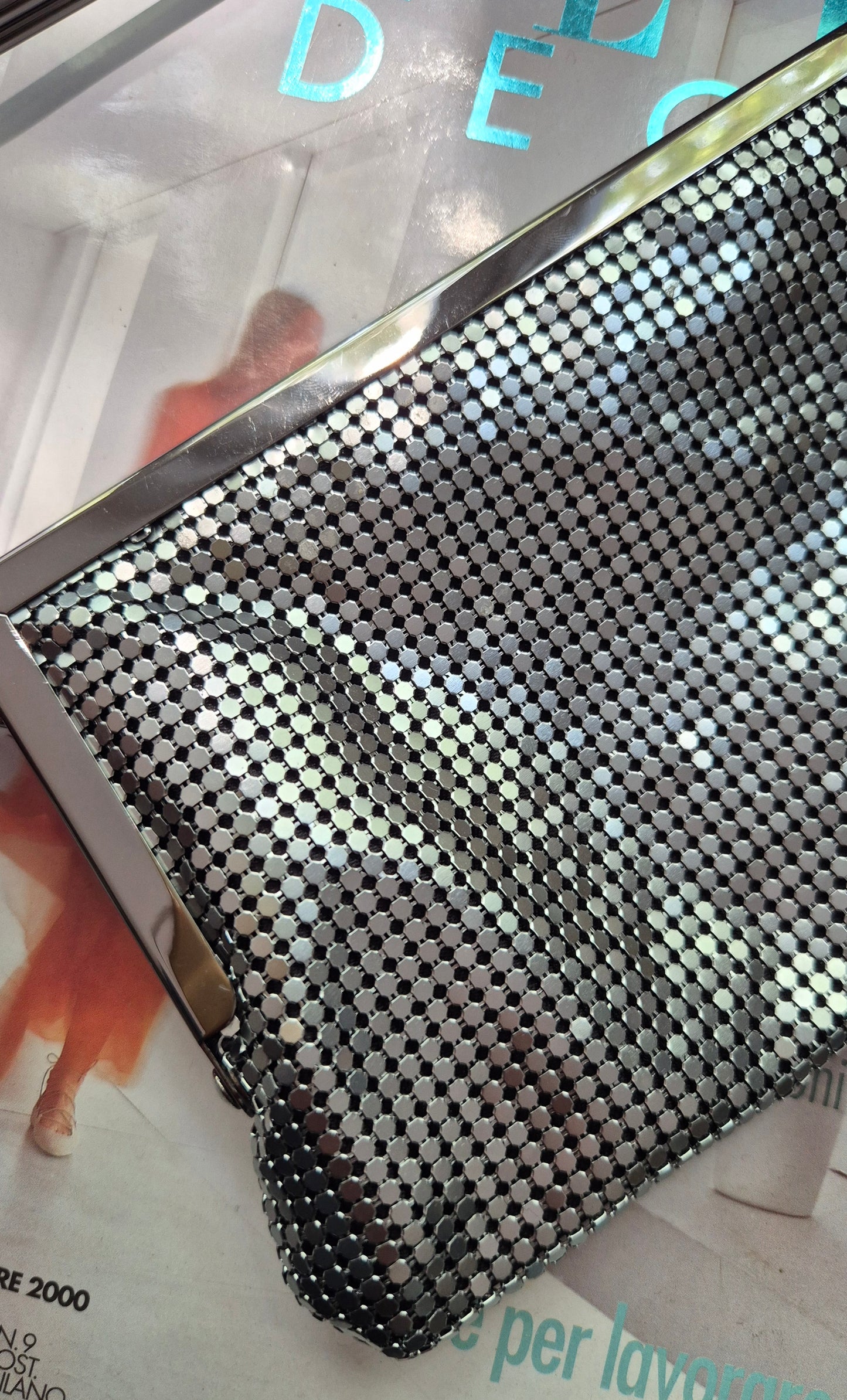 ZARA metalna mesh torba, nova
