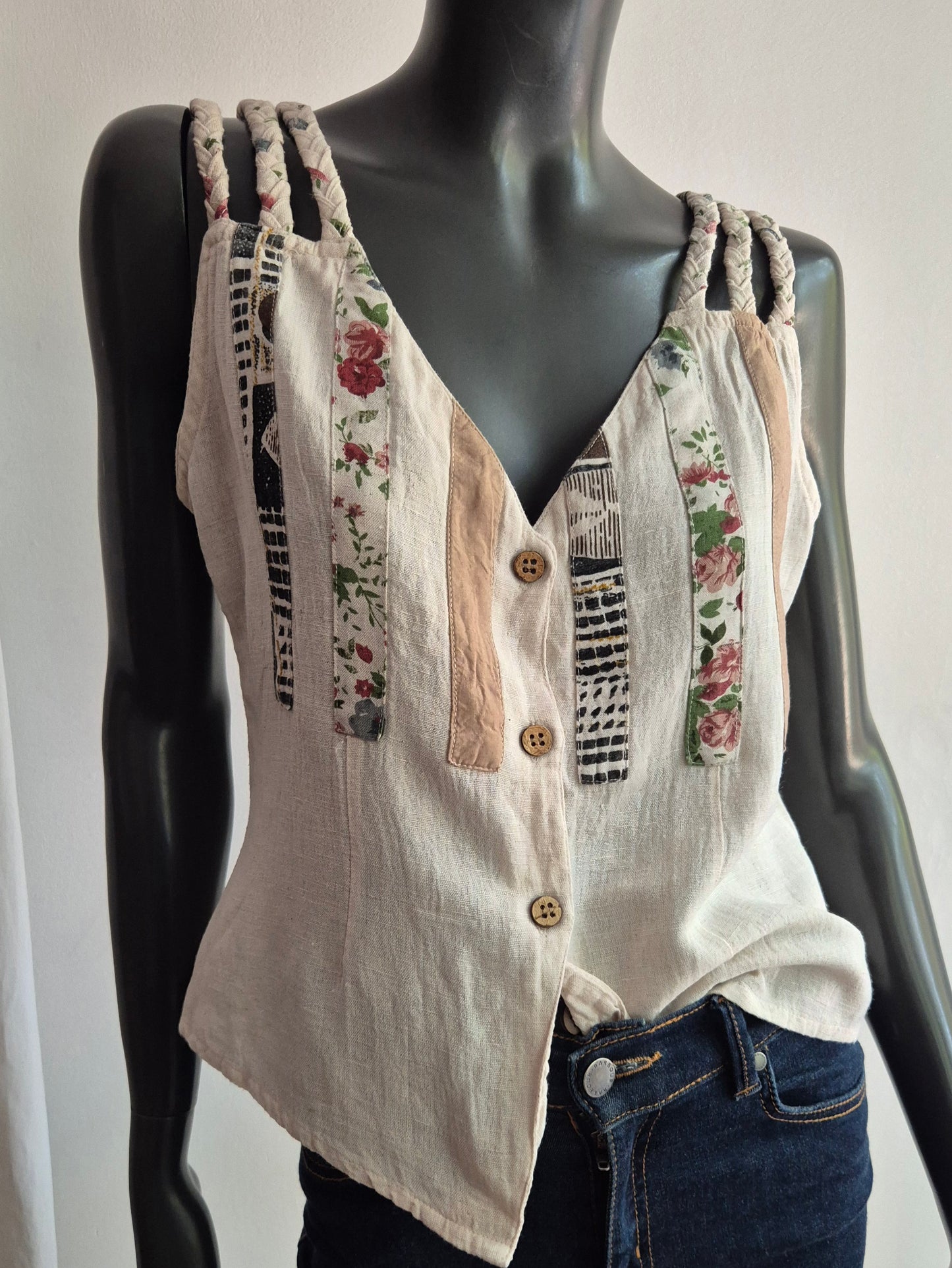 vintage cottage core/ rustikalni top