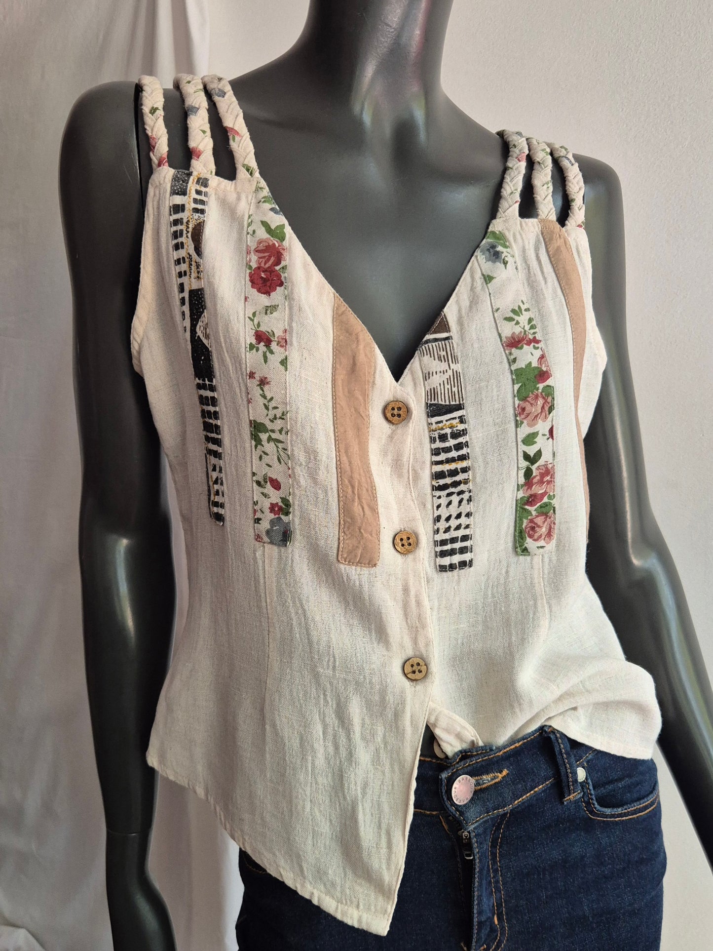 vintage cottage core/ rustikalni top