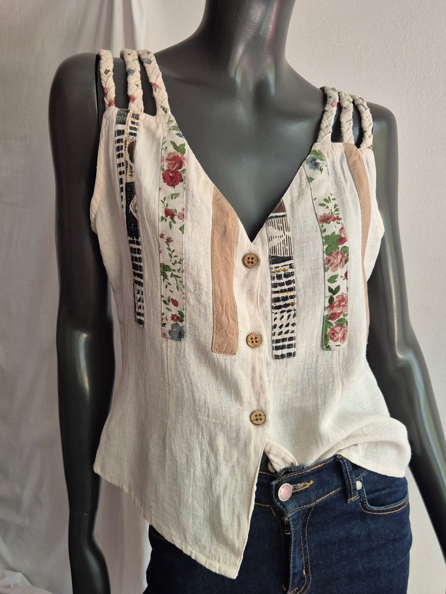 vintage cottage core/ rustikalni top