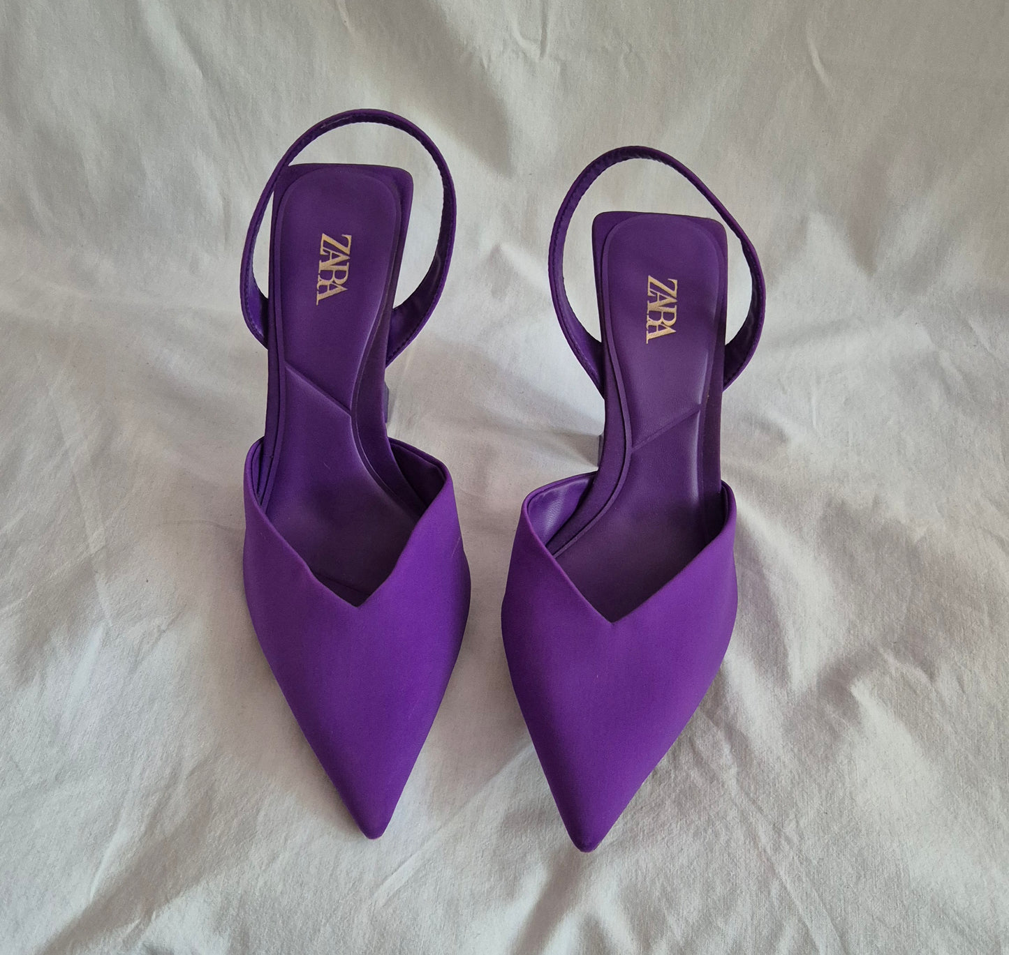 ZARA ljubičaste slingback cipele, 39