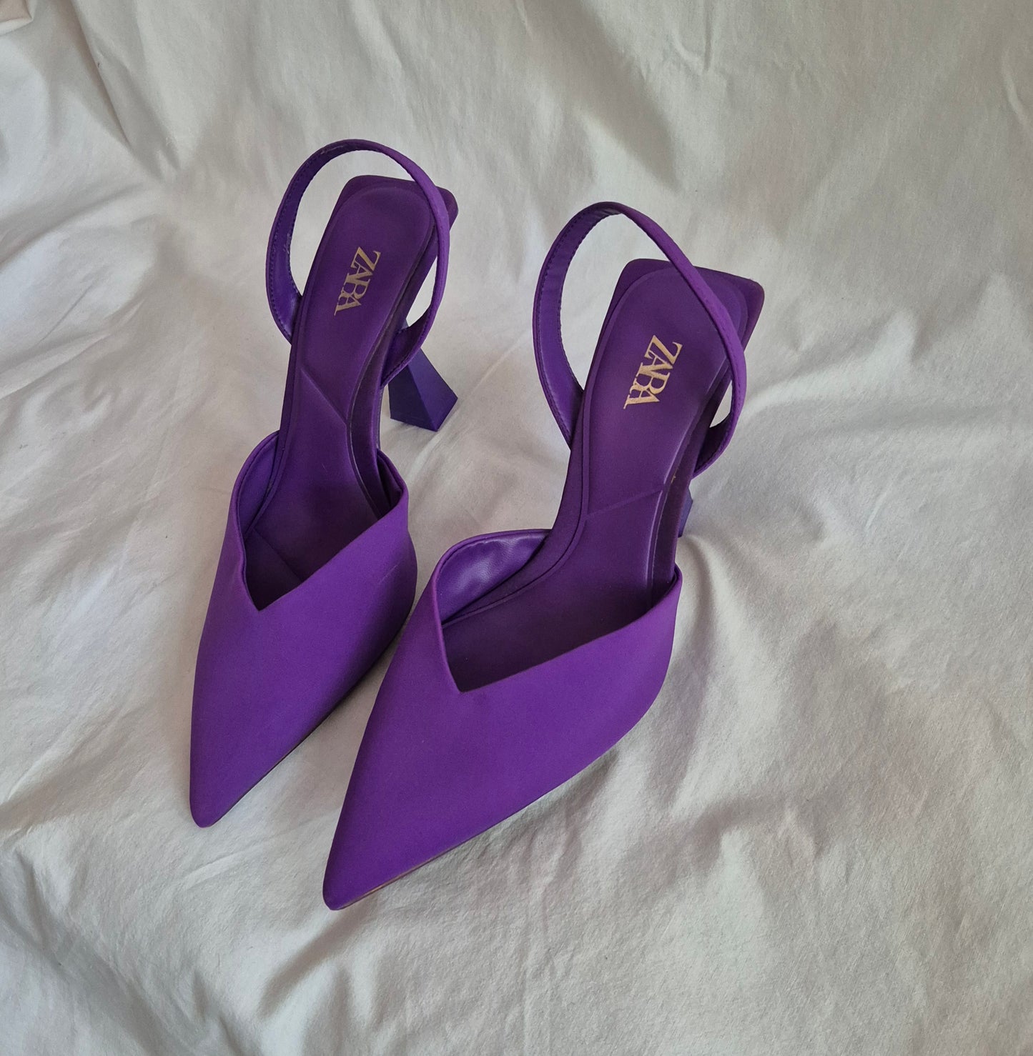 ZARA ljubičaste slingback cipele, 39