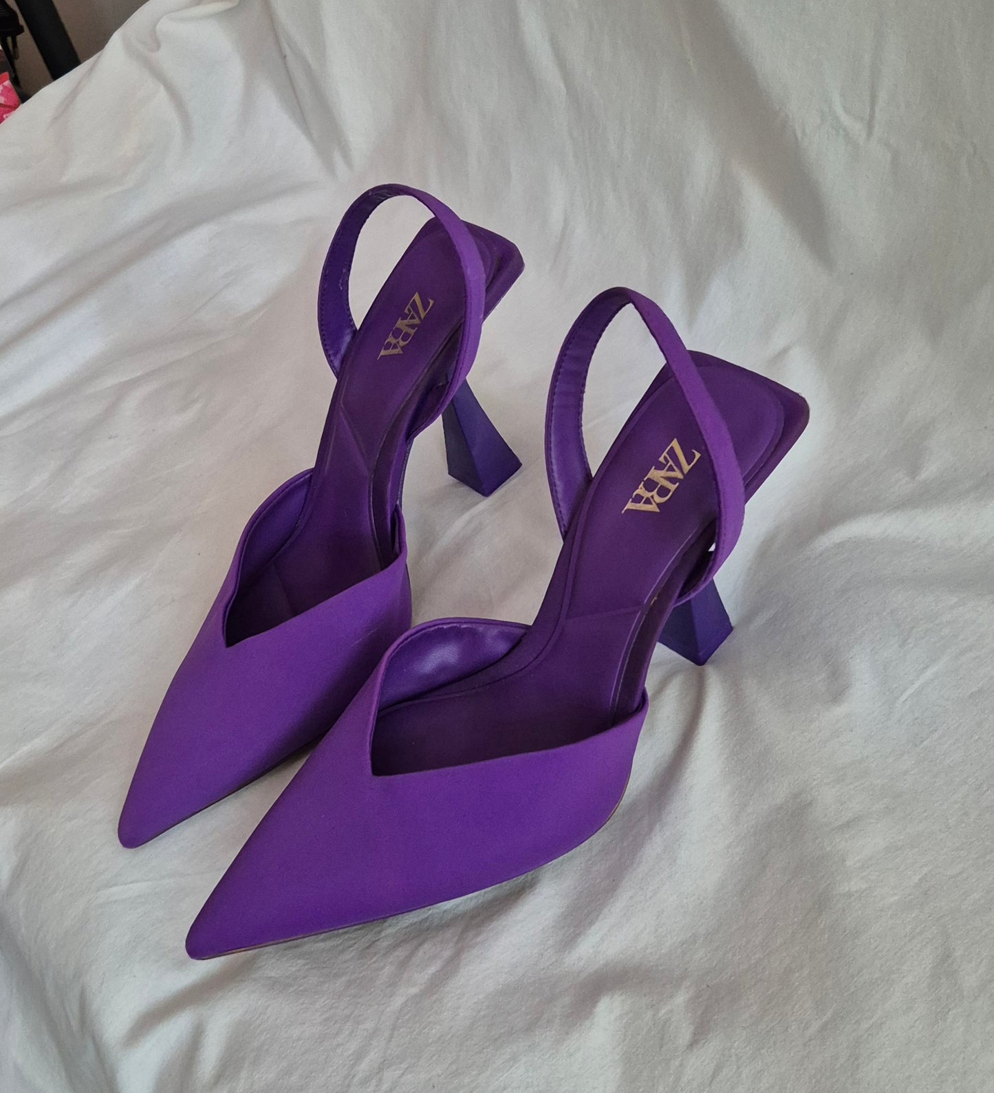 ZARA ljubičaste slingback cipele, 39
