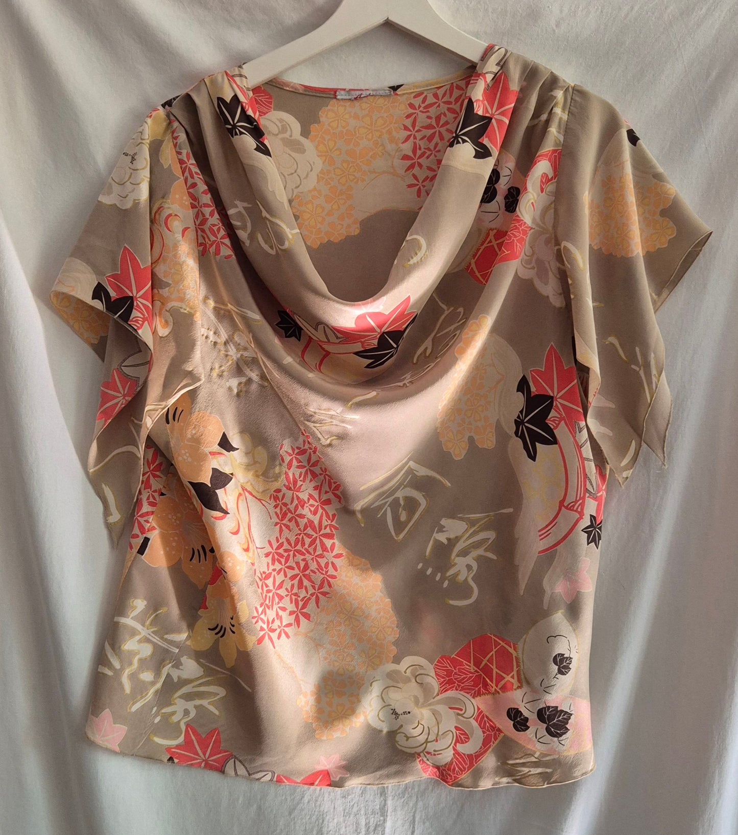 vintage bluza posebnog lepršavog kroja, svila