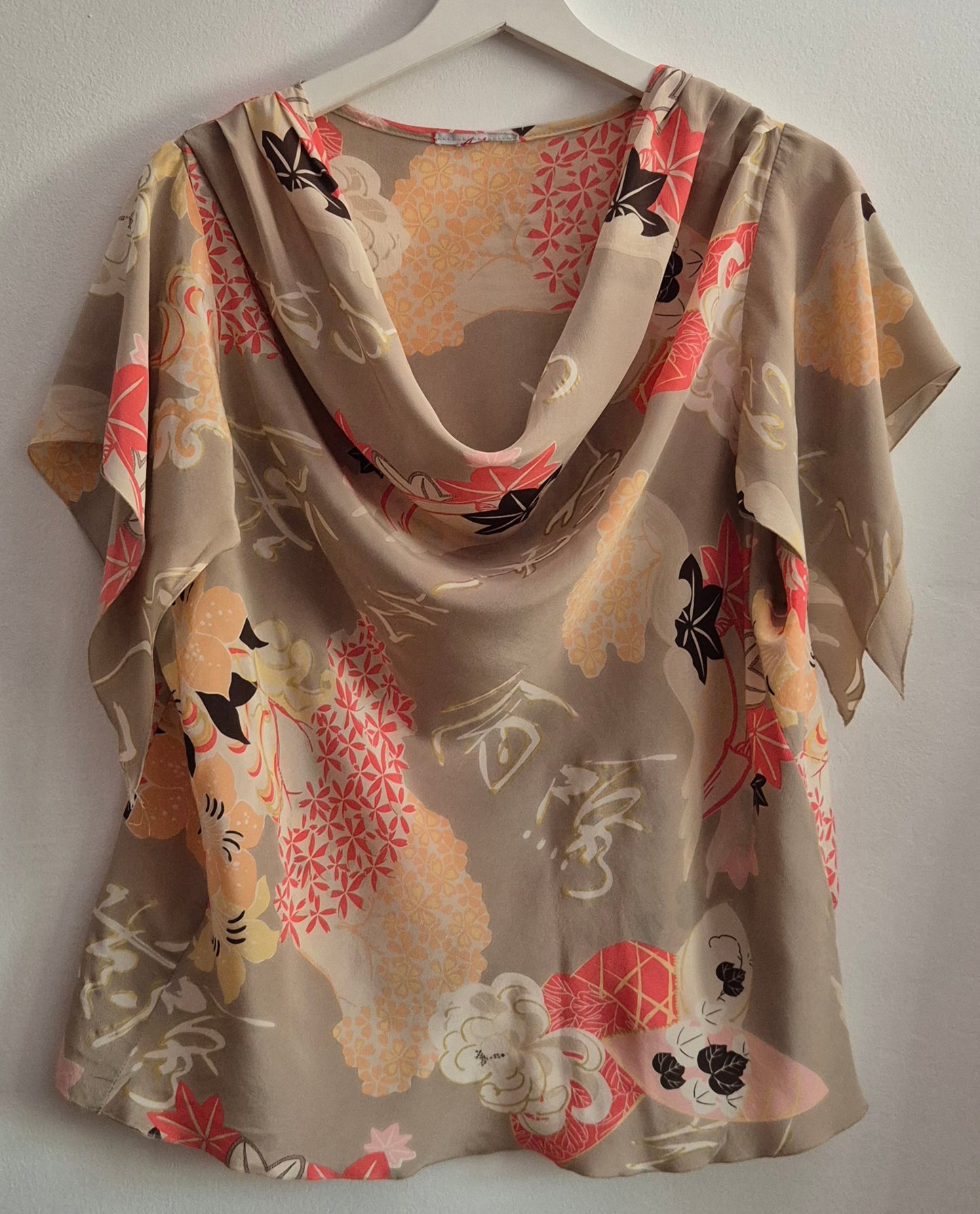 vintage bluza posebnog lepršavog kroja, svila