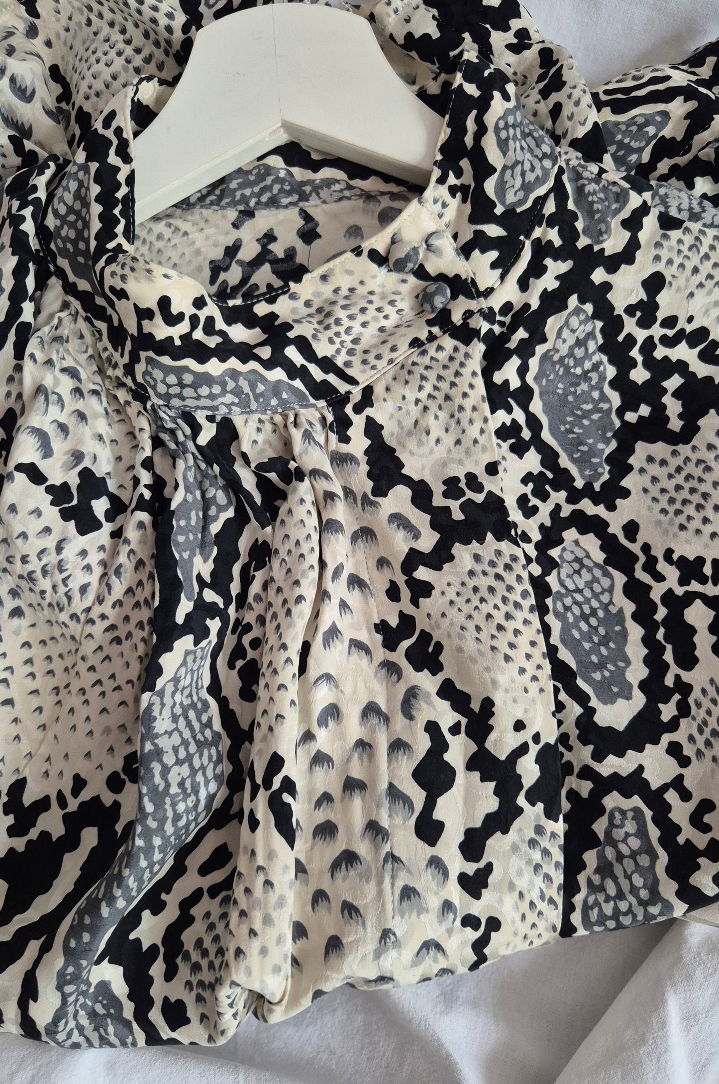 vintage snake košulja posebnog kroja, svila