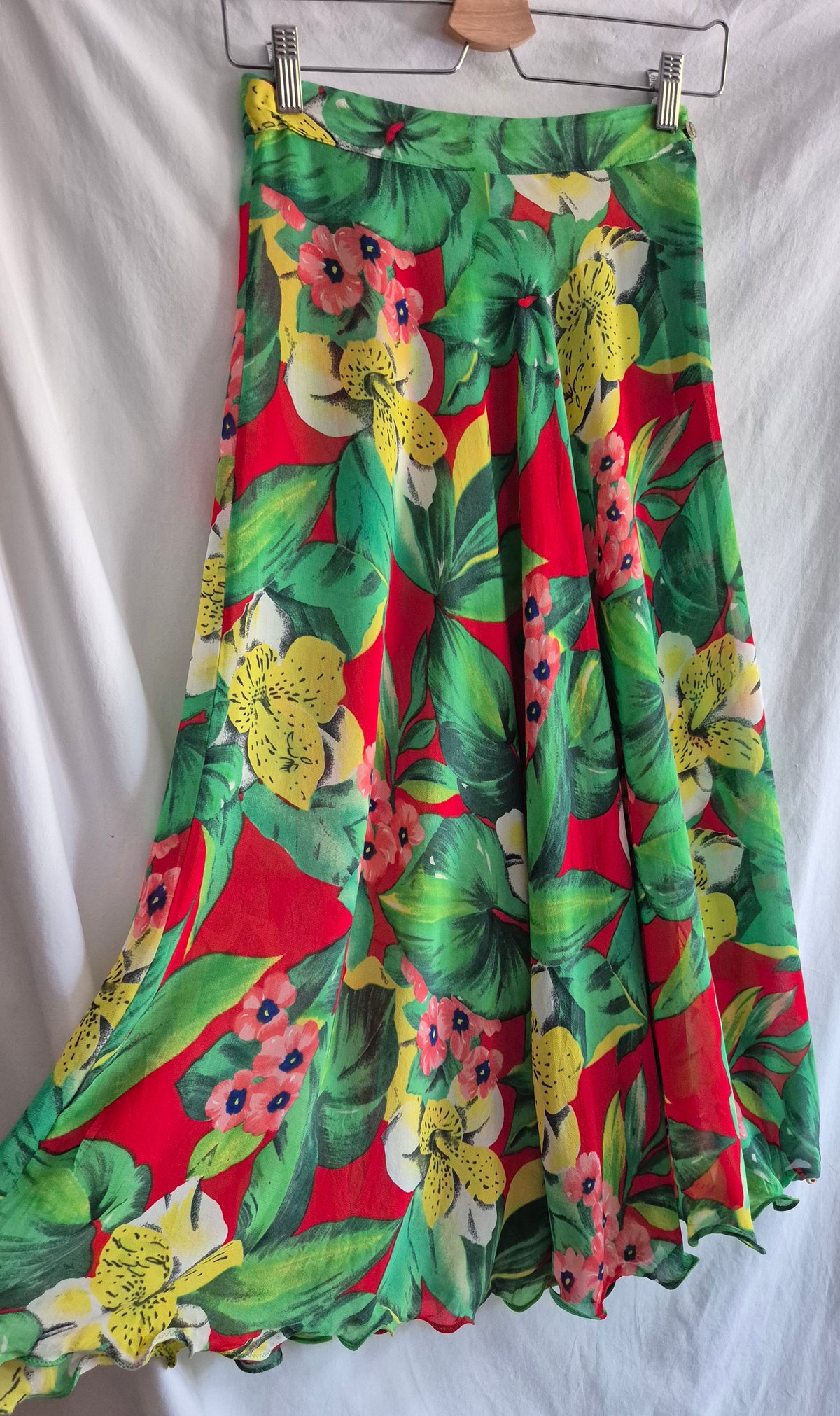 francuska vintage suknja s posebnim detaljem, viskoza, nova