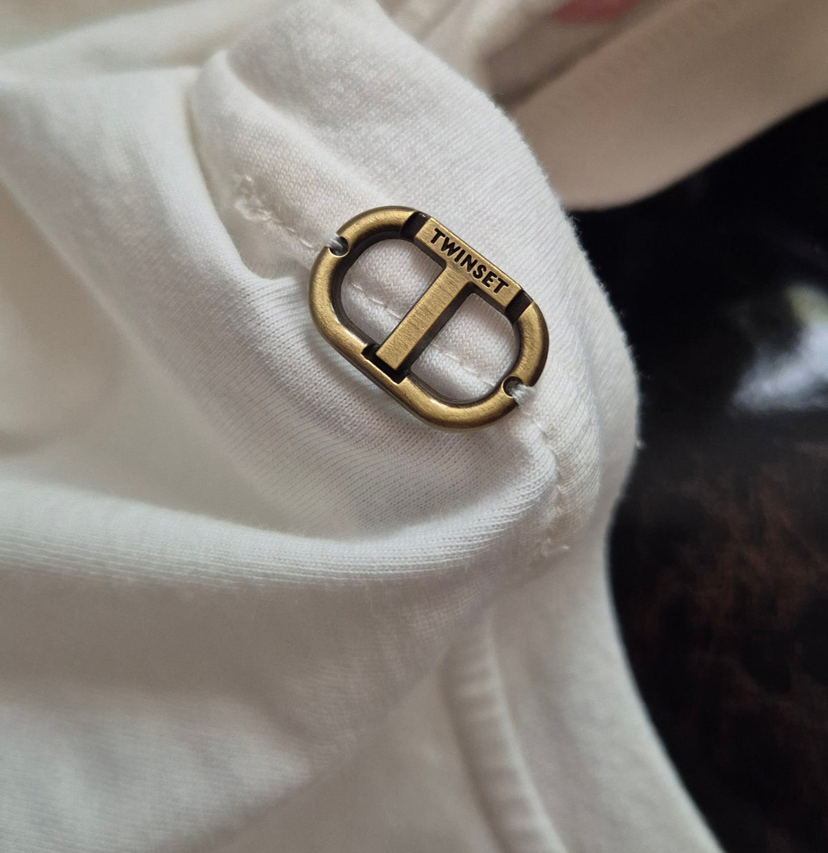 TWINSET majica s izvezenim cvijećem
