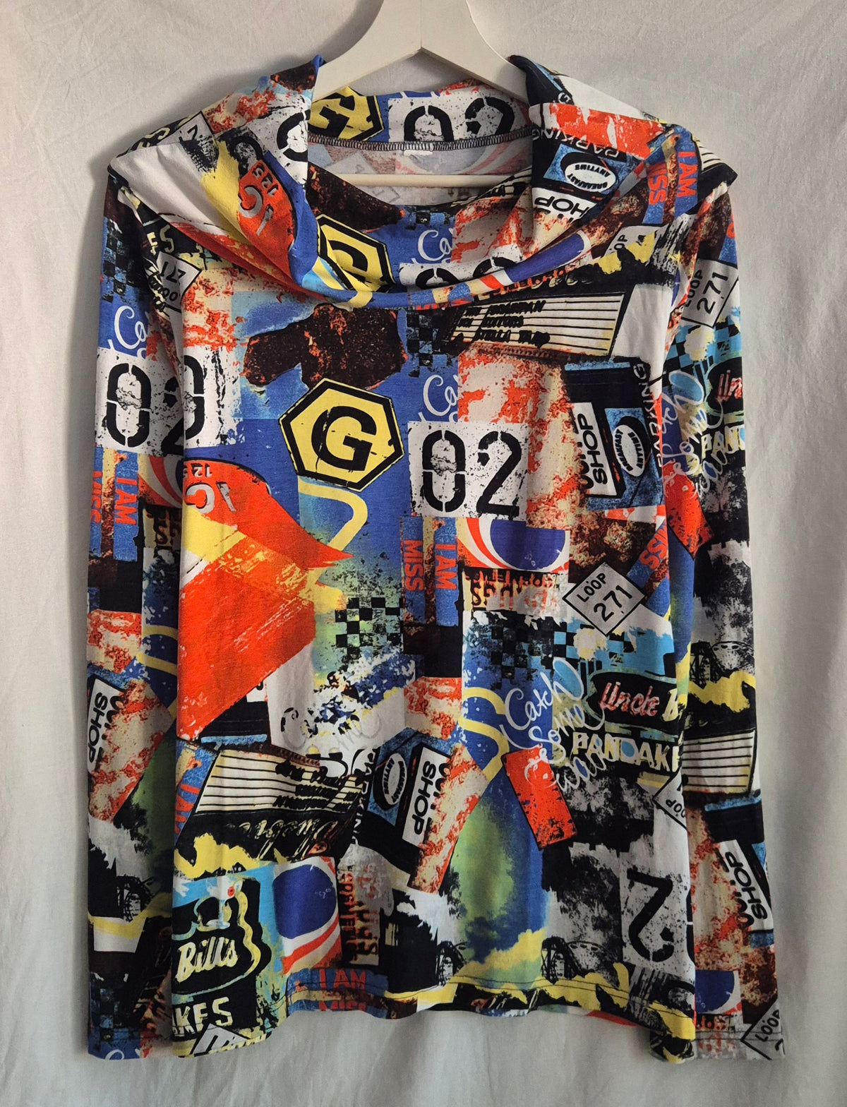 Y2K vintage majica posebnog uzorka, nova
