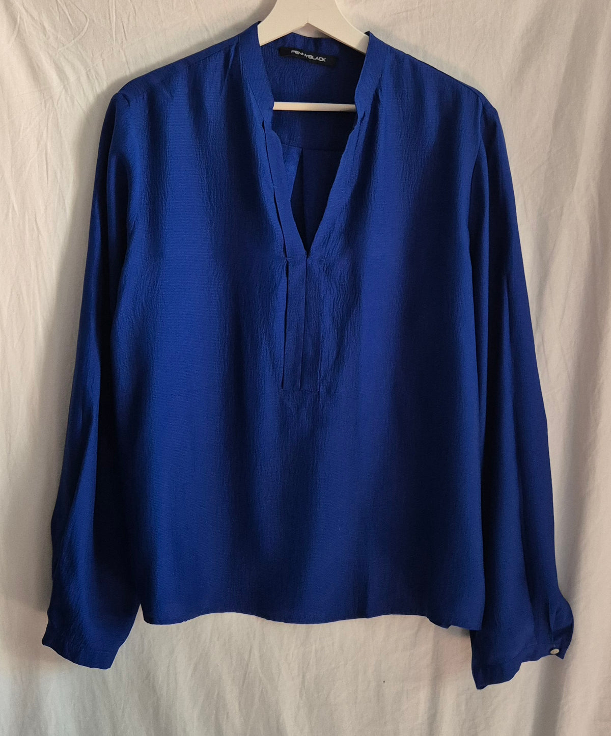PENNYBLACK plava bluza od teksturirane svile, nova