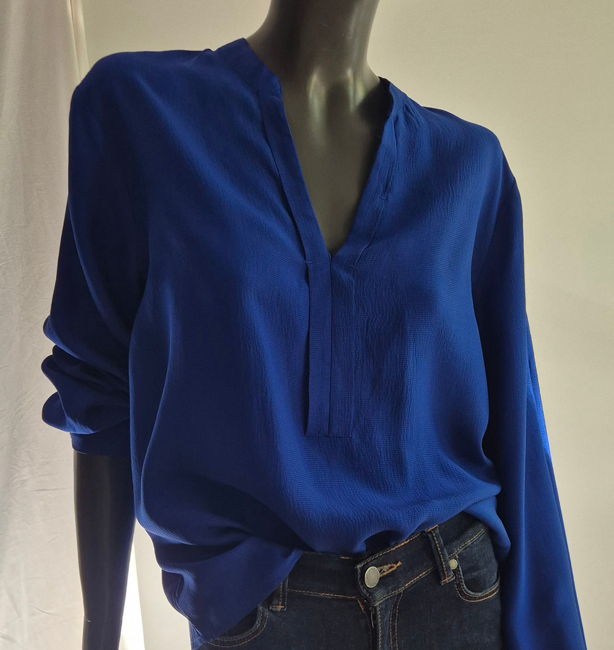 PENNYBLACK plava bluza od teksturirane svile, nova
