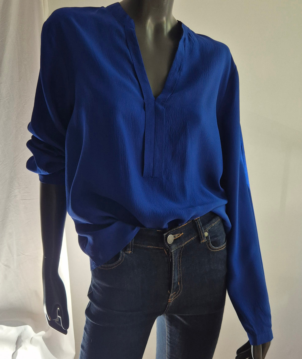 PENNYBLACK plava bluza od teksturirane svile, nova