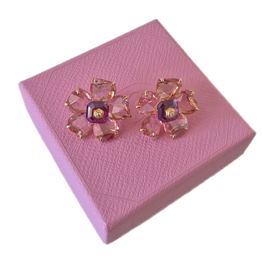 SWAROVSKI naušnice, kristali i pozlata, nove 🌸