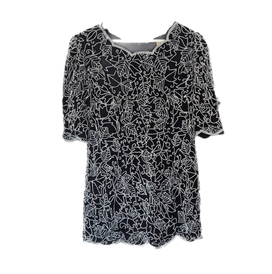 GINA BACCONI bluza/tunika, svila s perlicama