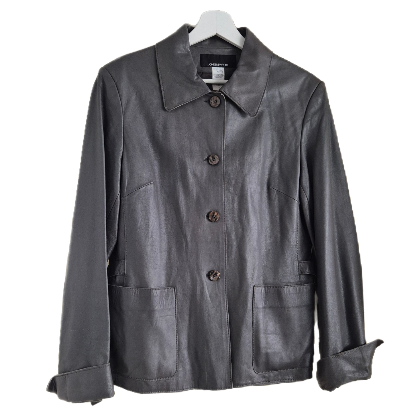 JONES NEW YORK siva jakna, koža 🩶