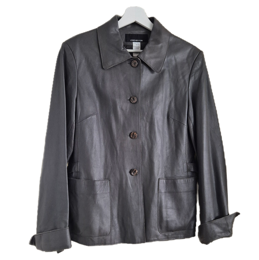 JONES NEW YORK siva jakna, koža 🩶