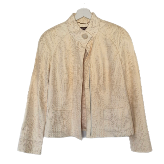 TESORI beige-zlatna jakna, koža