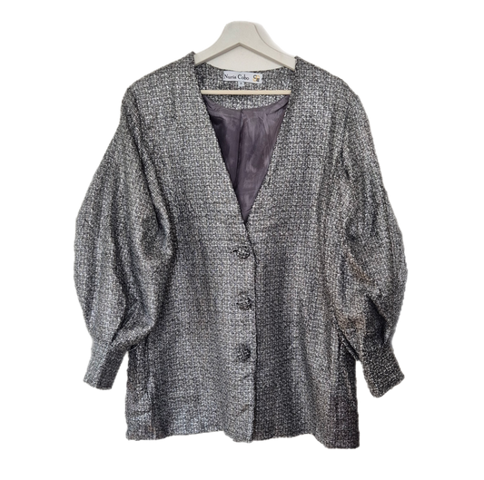 NURIA COBO sako/jakna, srebrno-sivi bukle