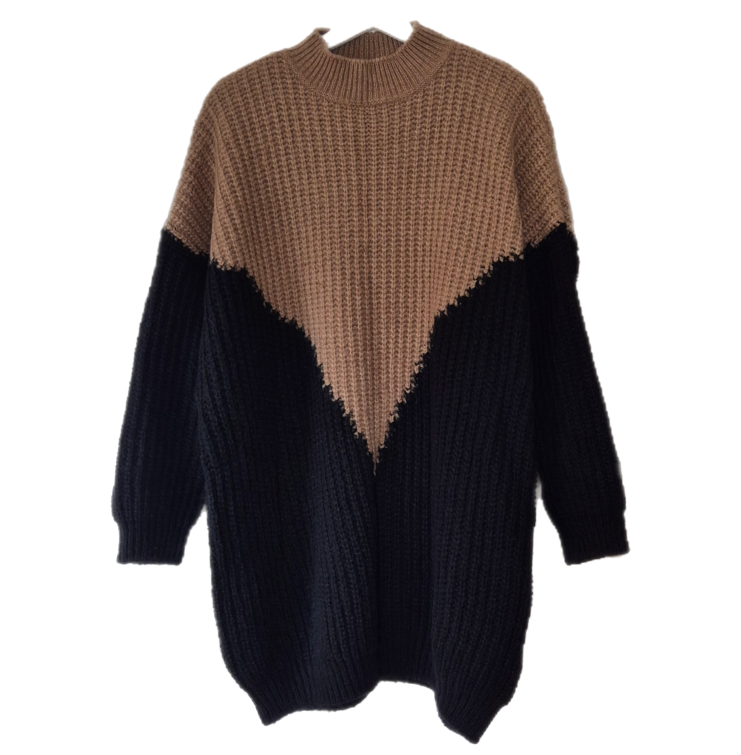 A'MARIE dizajnerski dugi pulover, 80% vuna