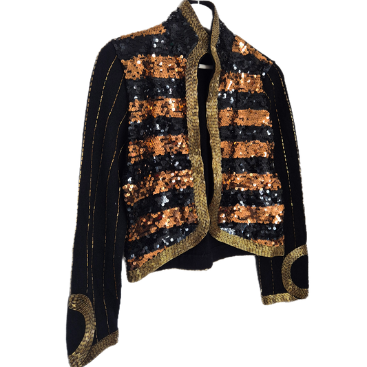 fantastična vintage jakna s perlicama, vuna