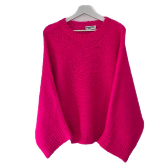 ESSENTIEL ANTWERP pink pulover, mješavina mohera