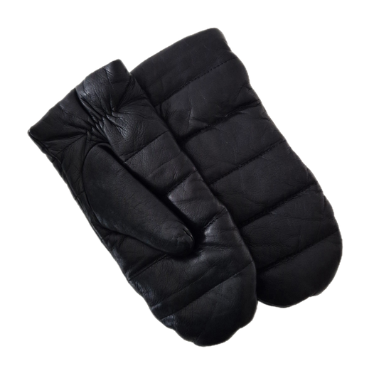 COS proštepane crne kožne rukavice, nove