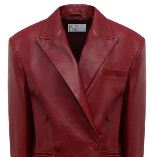 GIUSEPPE DI MORABITO šik kožna bordo jakna