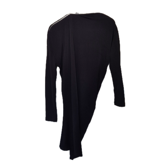 ALEXANDER MCQUEEN crna asimetrična haljina