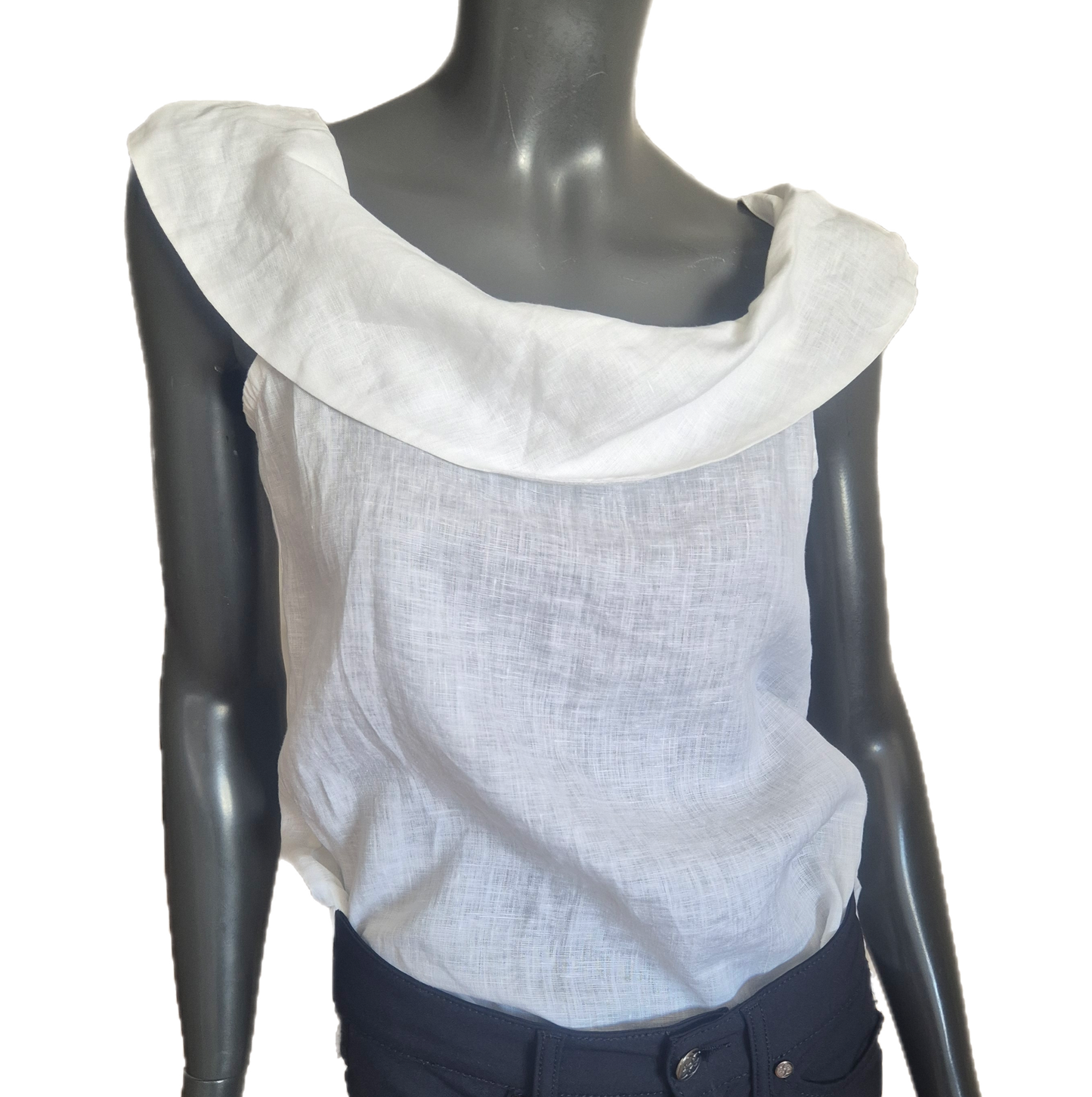 AND bijeli laneni top, nov