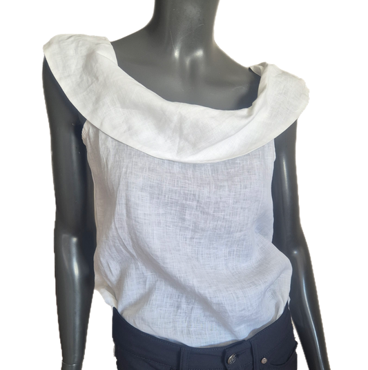 AND bijeli laneni top, nov