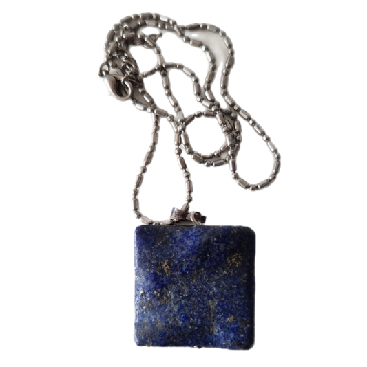 privjesak i lančić - poludragi kamen lapis lazuli i srebro