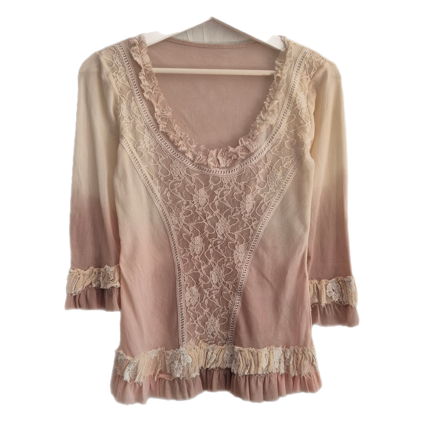 vintage mesh top s detaljima od svile i čipke