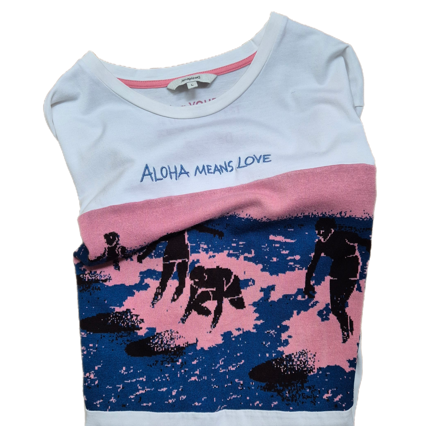 DESIGUAL T-shirt, pamuk i knit 👌