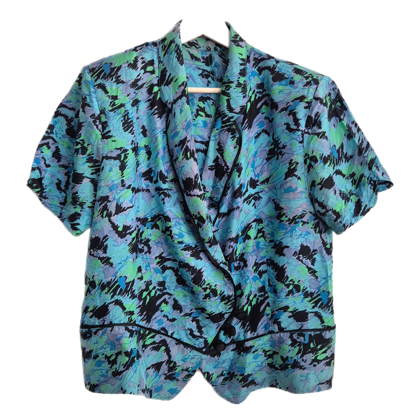 vintage bluza posebnog kroja, 100% svila