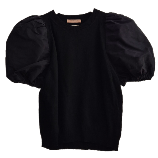 TWINSET pleteni top s balon rukavima