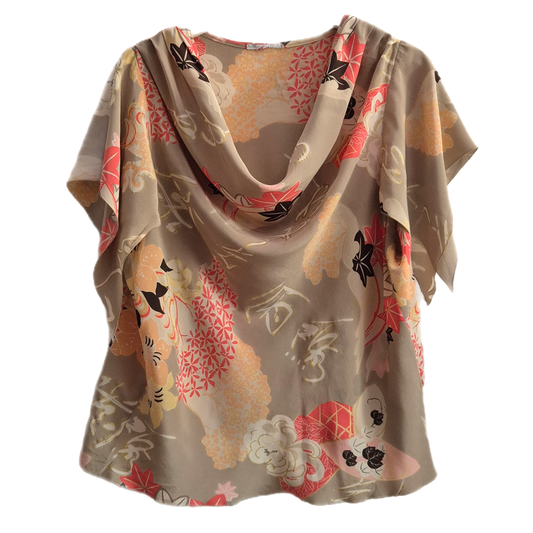vintage bluza posebnog lepršavog kroja, svila