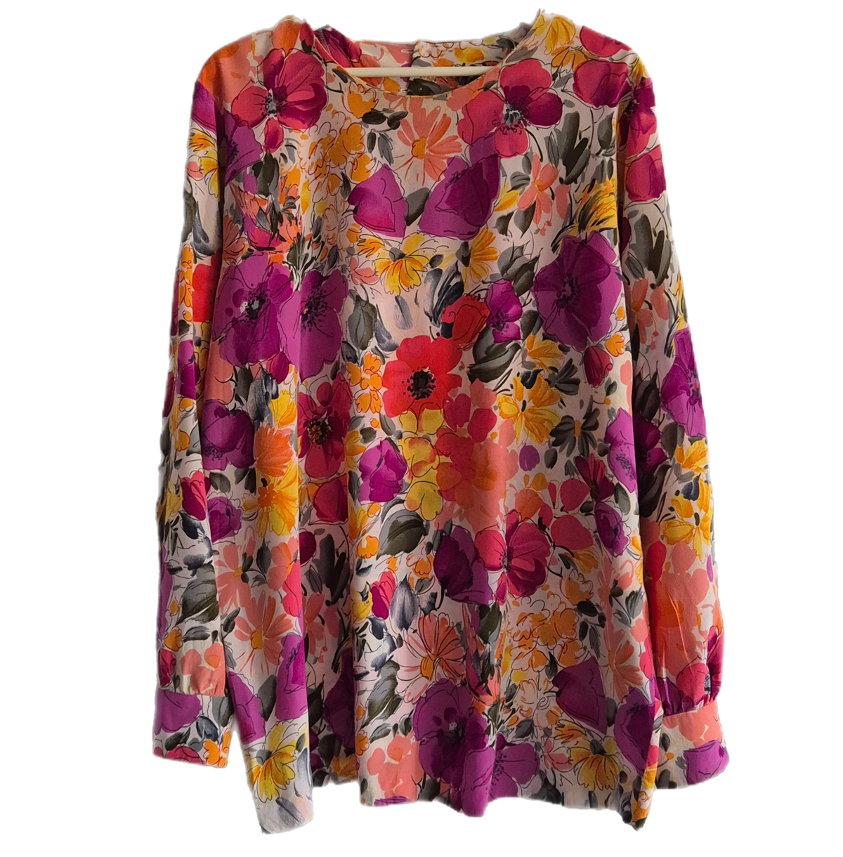 vintage floral bluza/tunika/haljina, svila, nova