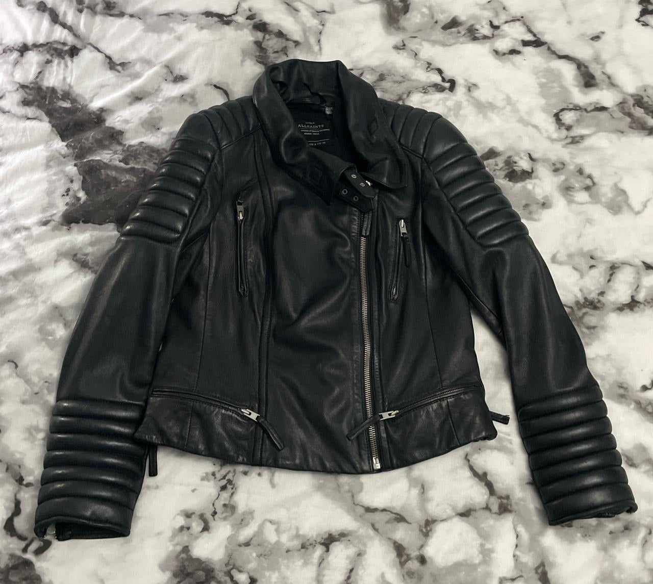 ALL SAINTS kožna biker jakna