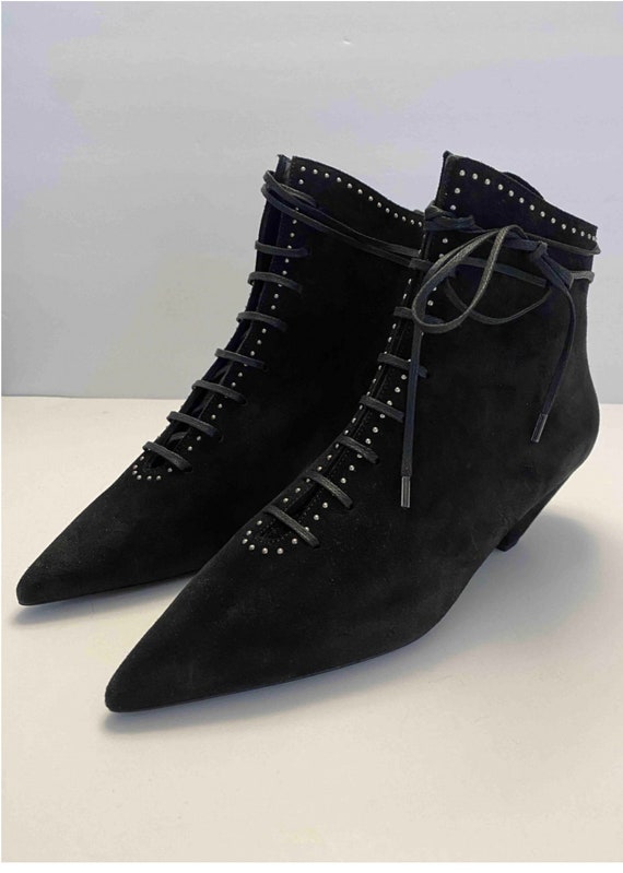 SAINT LAURENT čizme, brušena koža, 38.5