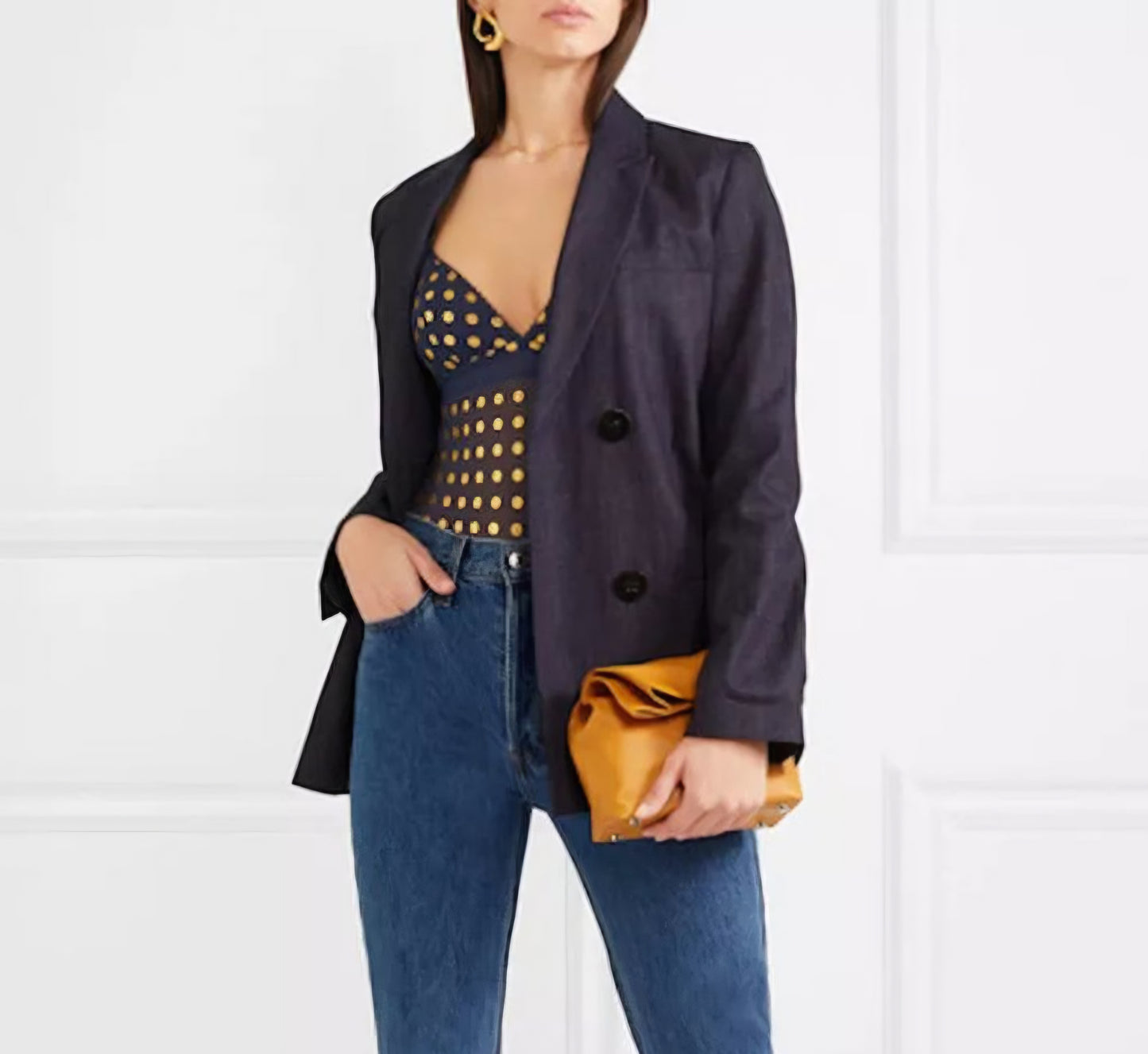 STELLA MCCARTNEY body, tamnoplavo-zlatni, novo