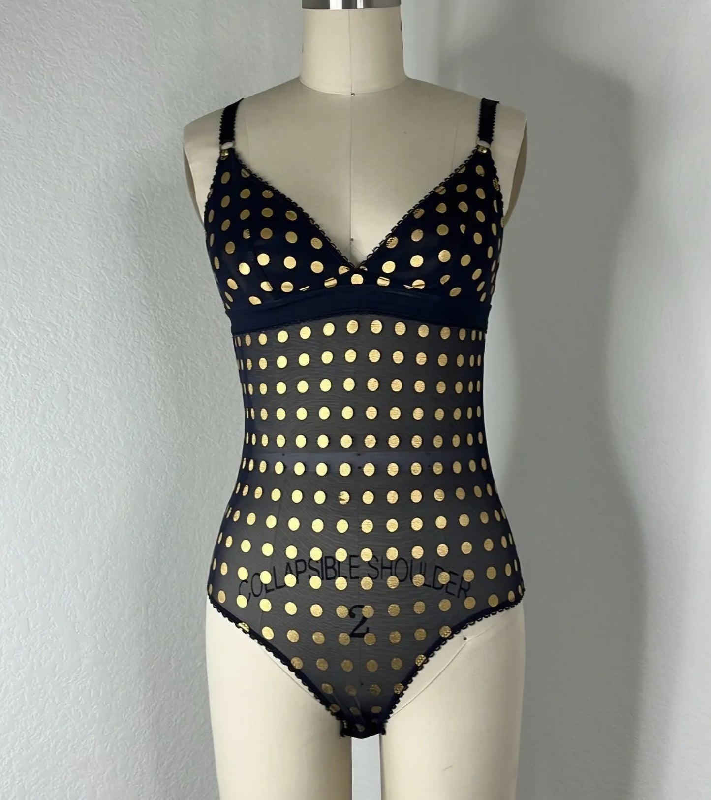 STELLA MCCARTNEY body, tamnoplavo-zlatni, novo