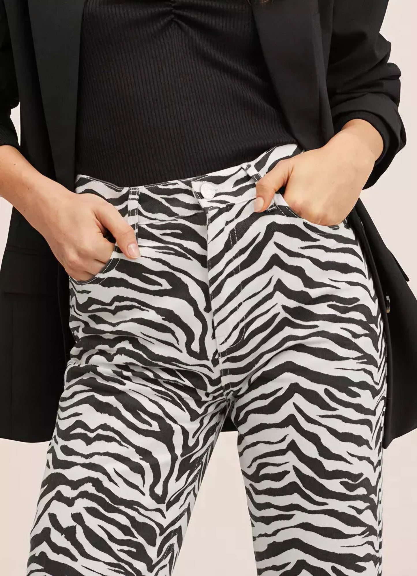 MANGO zebra jeans